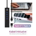 ICY BOX IB-HUB1737-C3 USB 3.2 Gen 1 (3.1 Gen 1) Type-C 5000 Mbit/s Must ICY BOX IB-HUB1737-C3 USB 3.2 Gen 1 (3.1 Gen 1) Type-C 5000 Mbit/s Must