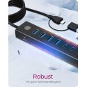 ICY BOX IB-HUB1737-C3 USB 3.2 Gen 1 (3.1 Gen 1) Type-C 5000 Mbit/s Melns ICY BOX IB-HUB1737-C3 USB 3.2 Gen 1 (3.1 Gen 1) Type-C 5000 Mbit/s Melns