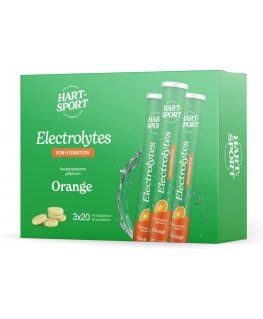 Hart-Sport Electrolytes Effervescent Tablets, orange, 3 x 20 tablets