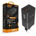 ALIGATOR GaN älykäs virtalähde, Power Delivery 65W, 2xUSB-C, 1xUSB-A, musta ALIGATOR GaN älykäs virtalähde, Power Delivery 65W, 2xUSB-C, 1xUSB-A, musta
