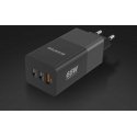 ALIGATOR GaN умное зарядное устройство, Power Delivery 65W, 2xUSB-C, 1xUSB-A, черный ALIGATOR GaN умное зарядное устройство, Power Delivery 65W, 2xUSB-C, 1xUSB-A, черный
