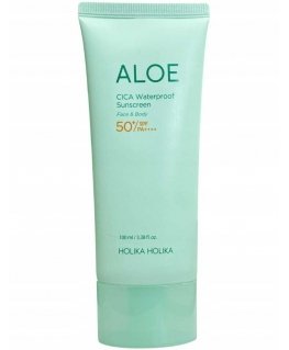 HOLIKA HOLIKA Aloe Cica Vandeniui atsparus apsauginis kremas nuo saulės kūnui ir veidui SPF50+ PA++++ 100ml