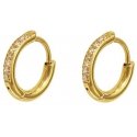 Серьги-кольца из золоченой стали с цирконами Troli VHLLE2008G Серьги-кольца из золоченой стали с цирконами Troli VHLLE2008G