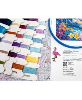 Letistitch Siuvinėjimo kryželiu rinkinys "Mėlyna Mirage" 32x22cm SLETIL9951