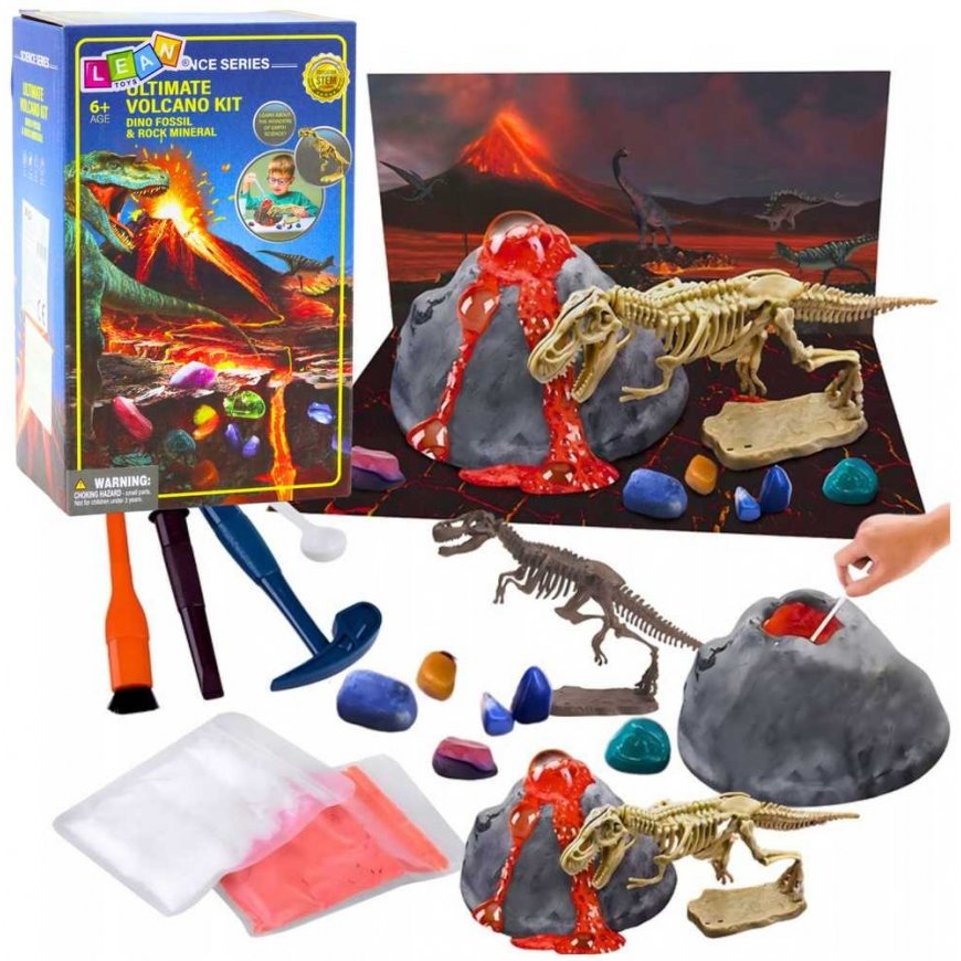 Lean Toys Educational Kit for a Child's Volcano Experiment with Dinosaurs – 2