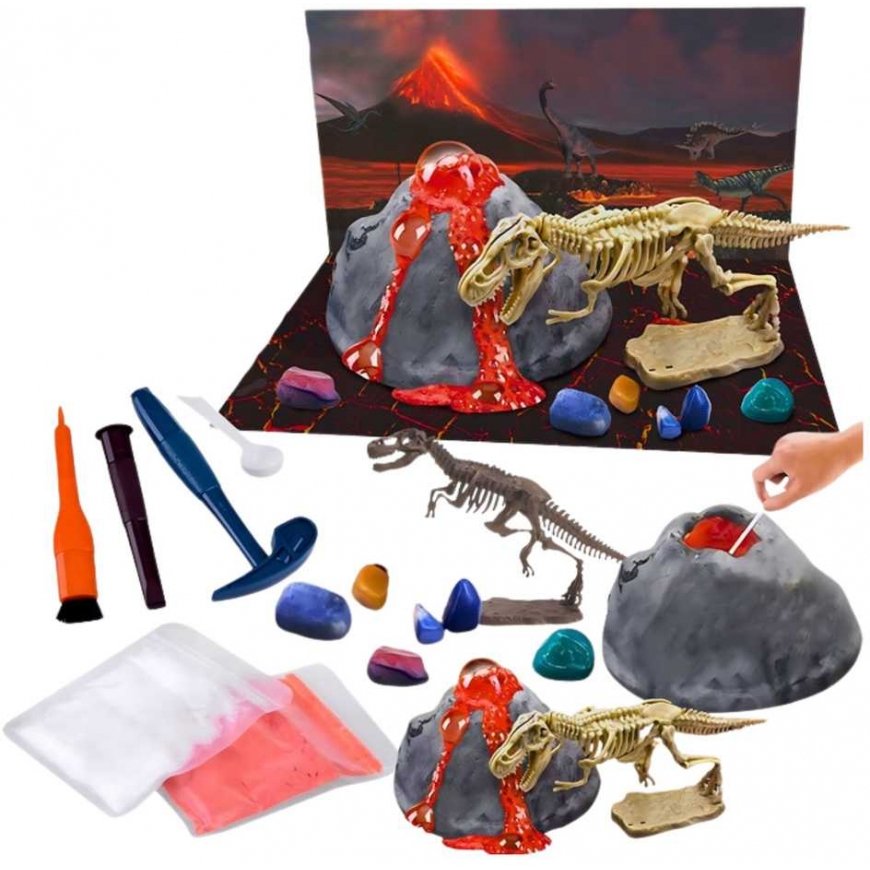Lean Toys Educational Kit for a Child's Volcano Experiment with Dinosaurs – 3