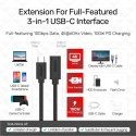 UNITEK C14086BK-1.5M USB кабель USB 3.2 Gen 2 (3.1 Gen 2) USB C Черный