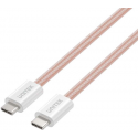 Unitek USB C PD magnētiski izvelkams kabelis 100W rozā 1m Unitek USB C PD magnētiski izvelkams kabelis 100W rozā 1m