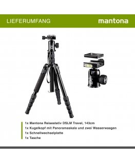 Mantona Tripod DSLM Reisimine koos kuulipeaga