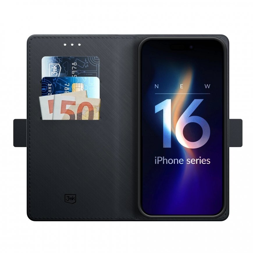 3MK Wallet Case mobilo telefonu apvalks 17,5 cm (6.9") Maciņš Melns – 4