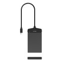 UNITEK Y-1096A sülearvuti dokk ja pordireplikaator USB tüüp-C Must