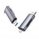 Ugreen 50706 кардридер USB/Micro-USB Серебристый Ugreen 50706 кардридер USB/Micro-USB Серебристый