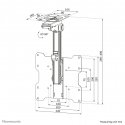 Neomounts FPMA-C020BLACK Monitor/TV mount ceiling 10-40" - h 26,5-40 cm Neomounts FPMA-C020BLACK Monitor/TV mount ceiling 10-40" - h 26,5-40 cm