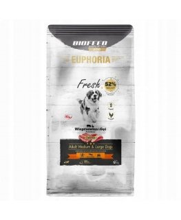 BIOFEED Euphoria Fresh Adult Medium & Large Pork with Goose - dry dog food - 12kg