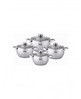 Pot set Voltz OV51210G8B, 18/20/22/24cm./2.7/3.7/5.1/6.5l., Sta