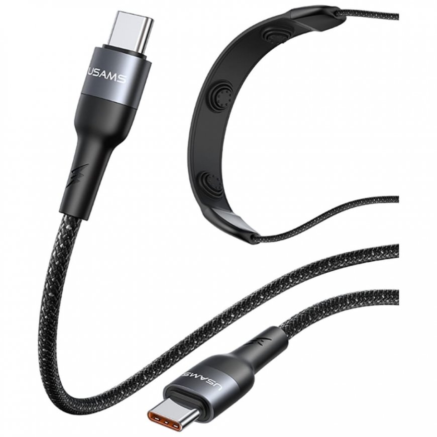 Cable USAMS SJ759 U89 100W Fast Charging with massager black
