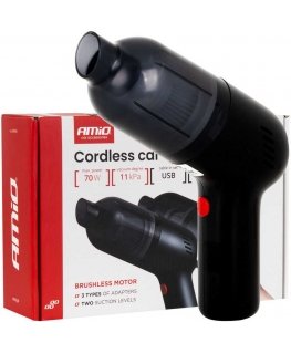 Dulkių siurblys automobilinis belaidis bezšepetėlinis 70w 11kpa usb-c vc-08 hepa amio-04416
