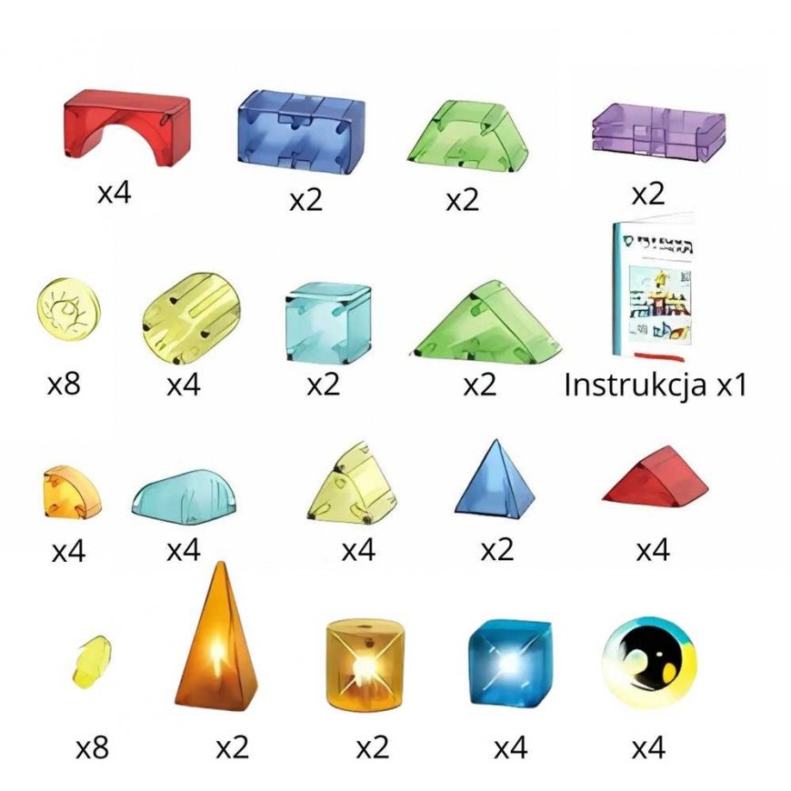 WOOPIE magnetic constructor 3D cube educational set, 63 pcs. – 3