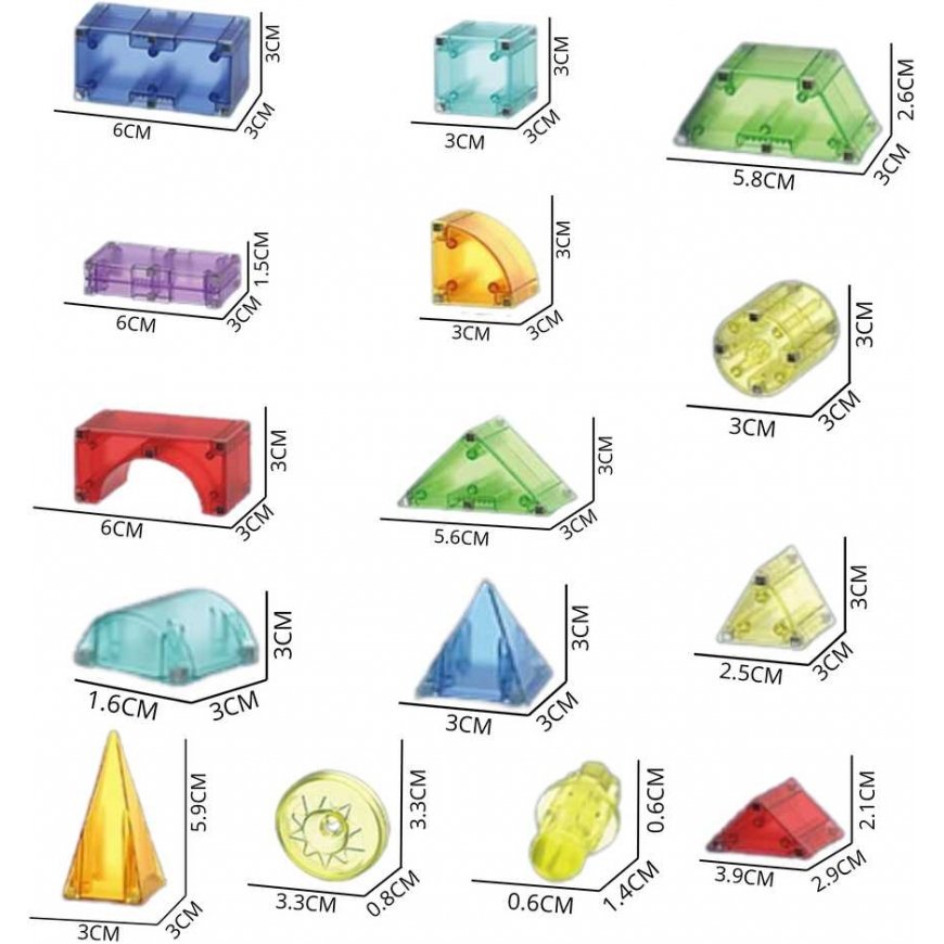 WOOPIE magnetic constructor 3D cube educational set, 63 pcs. – 4
