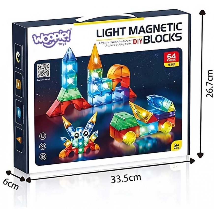 WOOPIE magnetic constructor 3D cube educational set, 63 pcs. – 5
