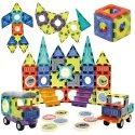 WOOPIE magnetic building blocks 3D set castle vehicles 71 pcs. WOOPIE magnetic building blocks 3D set castle vehicles 71 pcs.