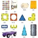 WOOPIE magnetic building blocks 3D set castle vehicles 71 pcs. WOOPIE magnetic building blocks 3D set castle vehicles 71 pcs.