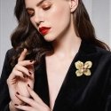 Troli Original brooch with yellow crystals Flower Gold Troli Original brooch with yellow crystals Flower Gold