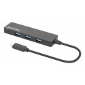 Manhattan 164924 interfeisa centrmezgls USB 3.2 Gen 1 (3.1 Gen 1) Type-C 5000 Mbit/s Melns Manhattan 164924 interfeisa centrmezgls USB 3.2 Gen 1 (3.1 Gen 1) Type-C 5000 Mbit/s Melns