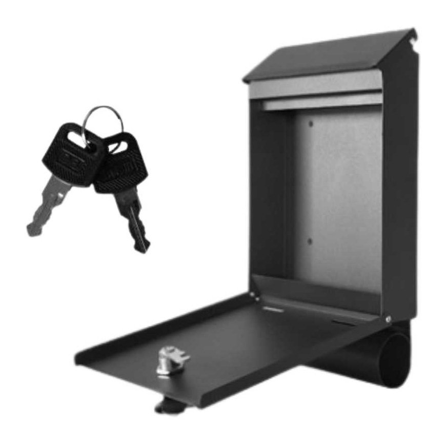 Kerge postkast ajalehtedele ja kirjadele, must, 32.5x18.5x6 cm – 3