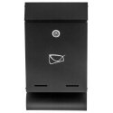 Lean Mailbox for newspapers and letters, black, 32.5x18.5x6 cm Lean Mailbox for newspapers and letters, black, 32.5x18.5x6 cm