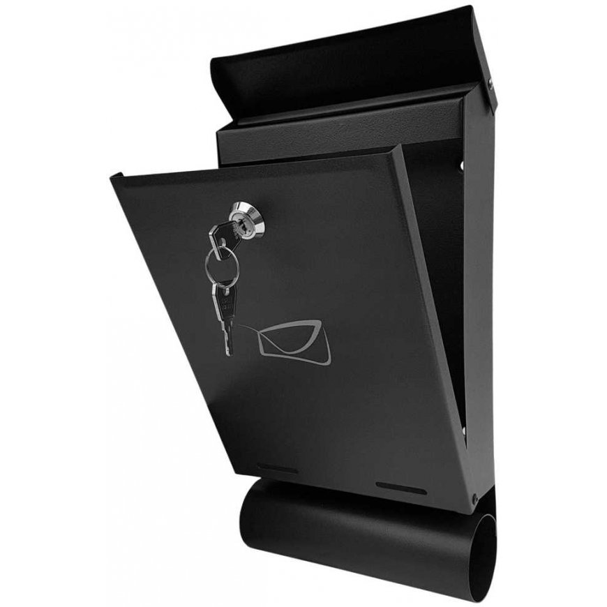 Kerge postkast ajalehtedele ja kirjadele, must, 32.5x18.5x6 cm – 5