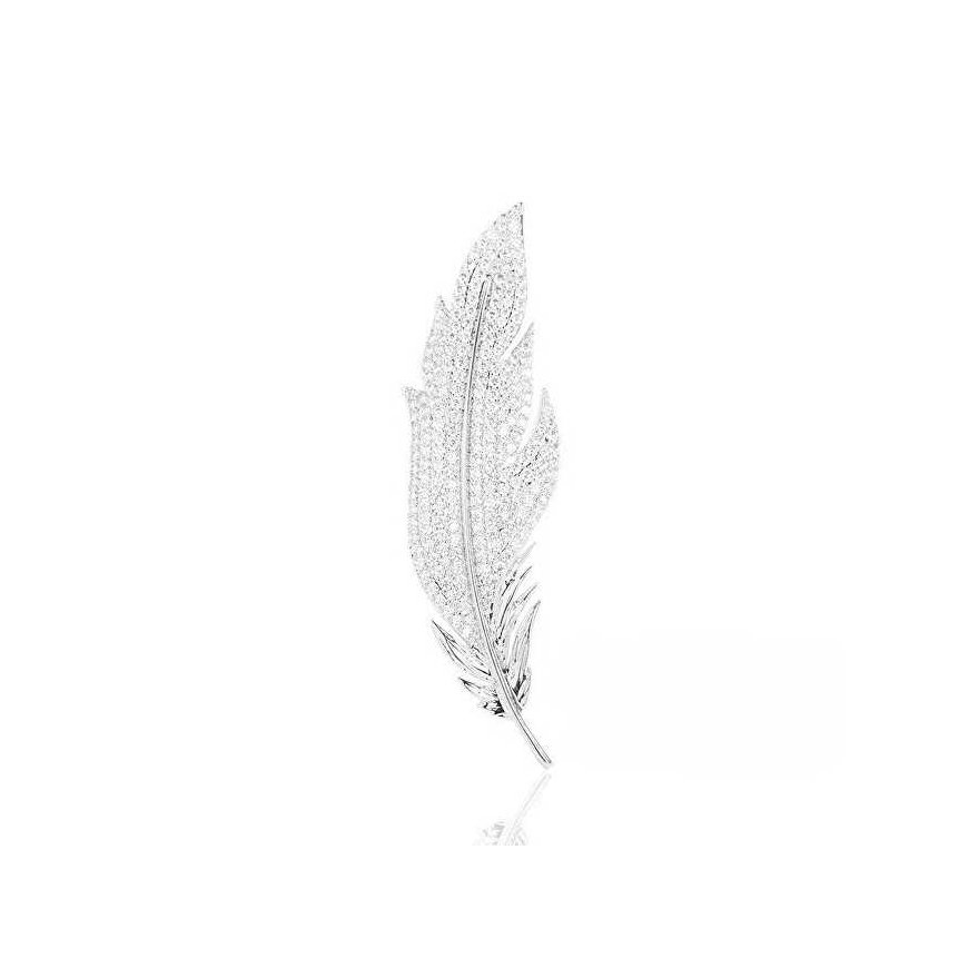 Troli Feather piespraude ar caurspīdīgiem kristāliem