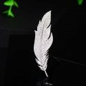 Troli Feather brooch with clear crystals Silver Troli Feather brooch with clear crystals Silver