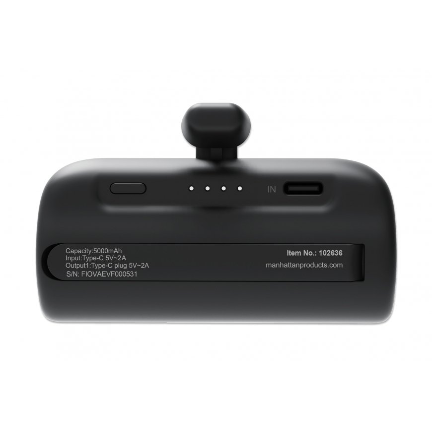 Manhattan 102636 ārējais akumulators Litija jons 5000 mAh Melns – 4