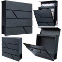 Lean Toys Mailbox, for newspapers, anthracite color, 37x37x11 cm Lean Toys Mailbox, for newspapers, anthracite color, 37x37x11 cm