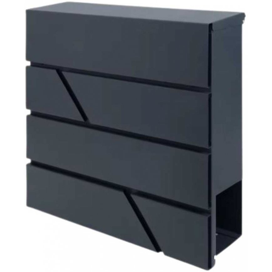 Lean Toys Postkast, ajalehtedele, antratsiitvärvi, 37x37x11 cm – 4