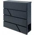 Lean Toys Mailbox, for newspapers, anthracite color, 37x37x11 cm Lean Toys Mailbox, for newspapers, anthracite color, 37x37x11 cm