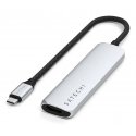 Satechi ST-P4SS хаб-разветвитель USB Type-C 10000 Мбит/с Серебристый