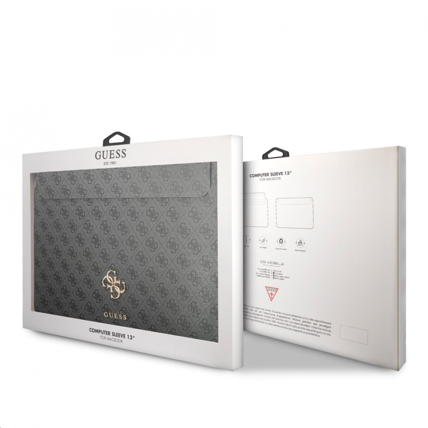 Dēklas Guess PU 4G Metāla Logo Datora Piedurkne 13" Pelēks – 3