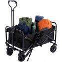 Lean Foldable Cart for Garden and Beach 120L, Black