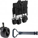 Lean Foldable Cart for Garden and Beach 120L, Black