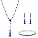 Troli Sparkling jewelry set with blue crystals (pendant, bracelet, earrings) Troli Sparkling jewelry set with blue crystals (pendant, bracelet, earrings)
