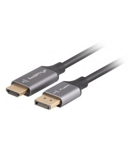Lanberg CA-DPHD-20CU-0018-BK vaizdo kabelio adapteris 1,8 m DisplayPort HDMI A tipo (standartinis) Juoda, Sidabras