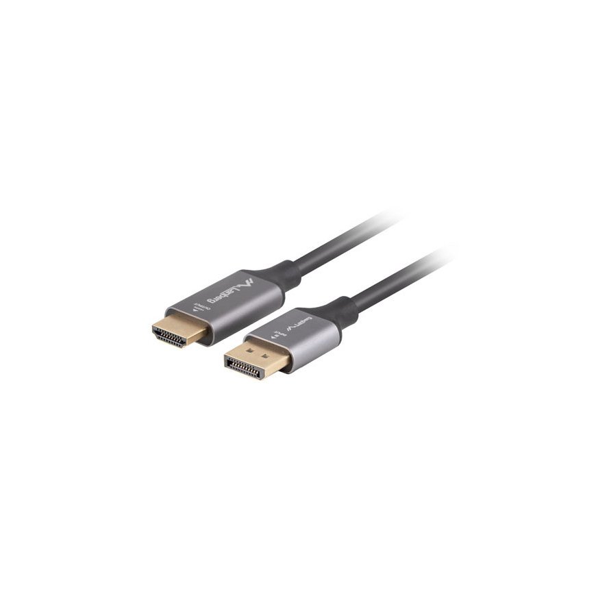 Lanberg CA-DPHD-20CU-0018-BK видео кабель адаптер 1,8 m DisplayPort HDMI Тип A (Стандарт) Черный, Се