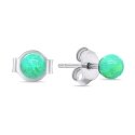 Brilio Silver Brilio Silver Green silver earrings with pins with synthetic opals EA625WG Brilio Silver Brilio Silver Green silver earrings with pins with synthetic opals EA625WG