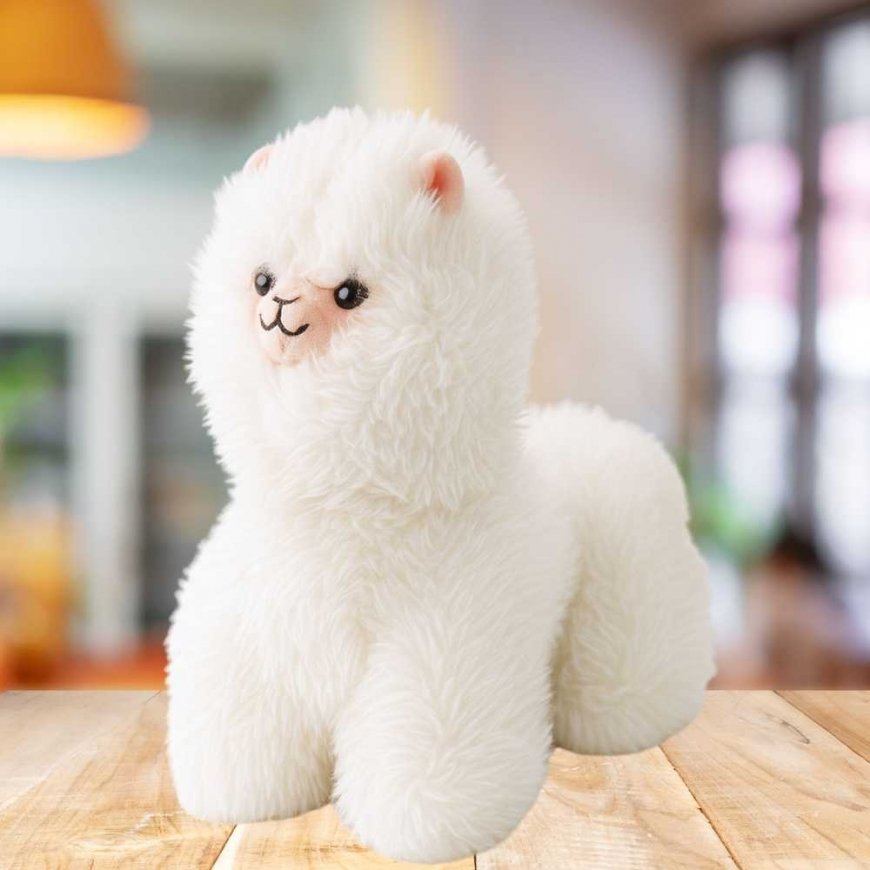 Lean Toys Plush Toy Lama 40 cm white – 3