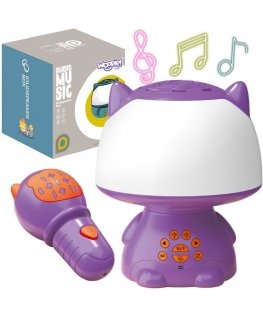 WOOPIE Multifunkcionāla RGB Lampiņa Bluetooth Skaļrunis Karaoke Balss Modulators SD Karte Violeta