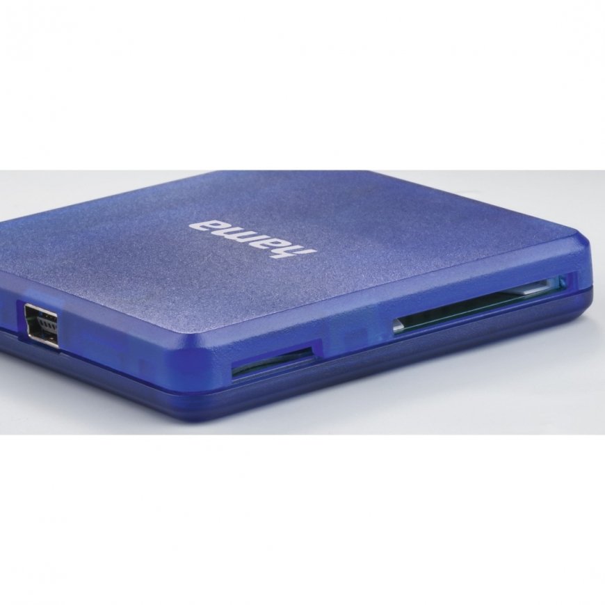 Hama 00124131 kortelių skaitytuvas USB 2.0 Mėlyna – 3