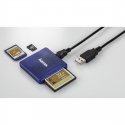 Hama 00124131 karšu lasītājs USB 2.0 Zils Hama 00124131 karšu lasītājs USB 2.0 Zils