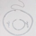 Troli Women’s tennis jewelry set with clear crystals (pendant, bracelet, earrings)
